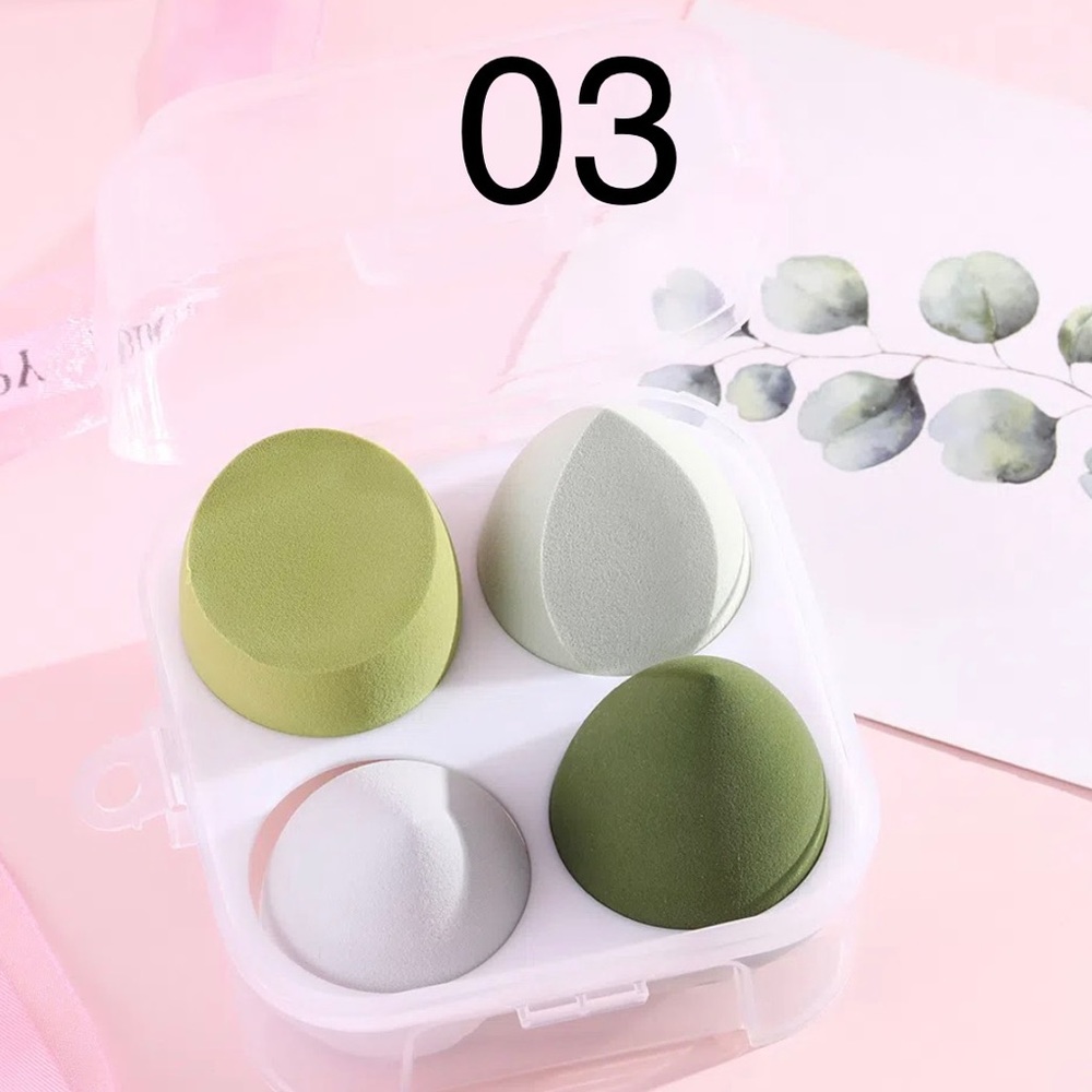 4 Pcs Beauty Makeup Sponge Eggs In Box Flawless For Creams, Powders & Liquids - Picture 5 of 11